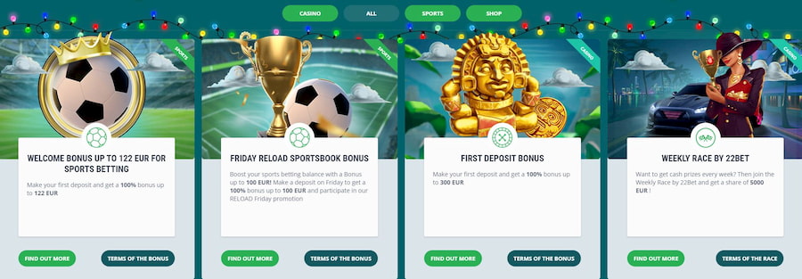 Bonuses and promotions